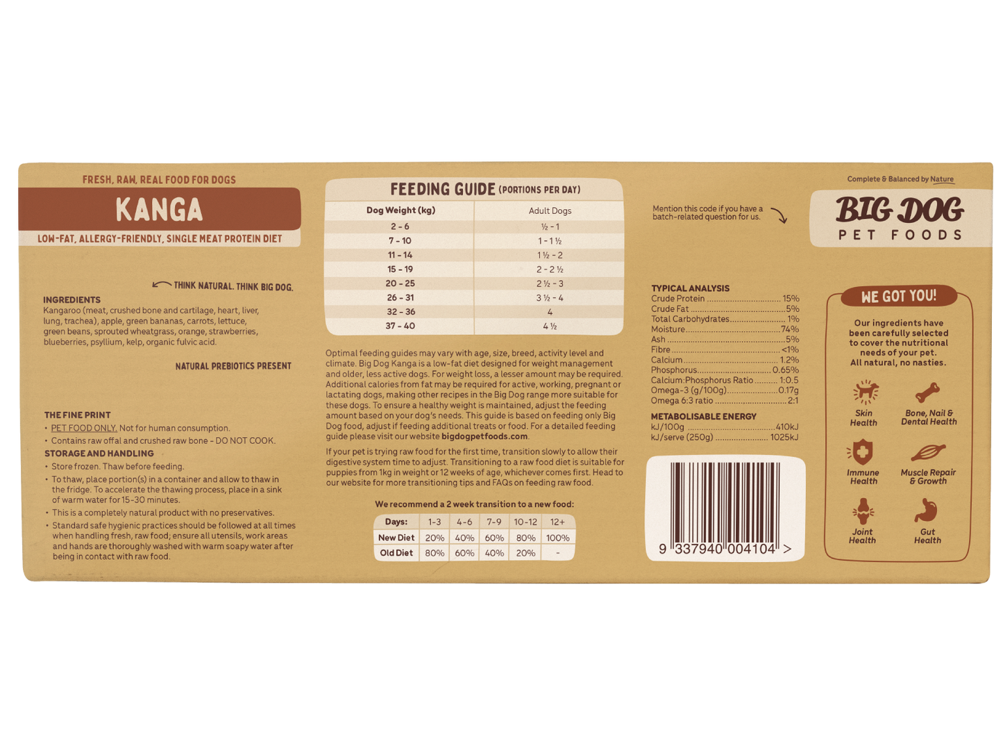 Big Dog Barf Kangaroo Raw Diet