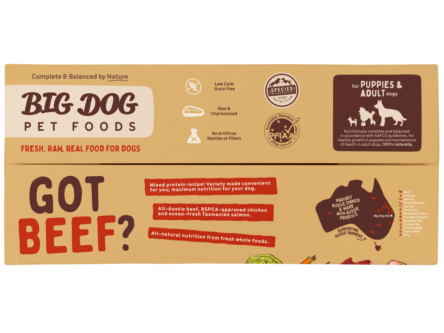 Big Dog Barf Beef Raw Diet