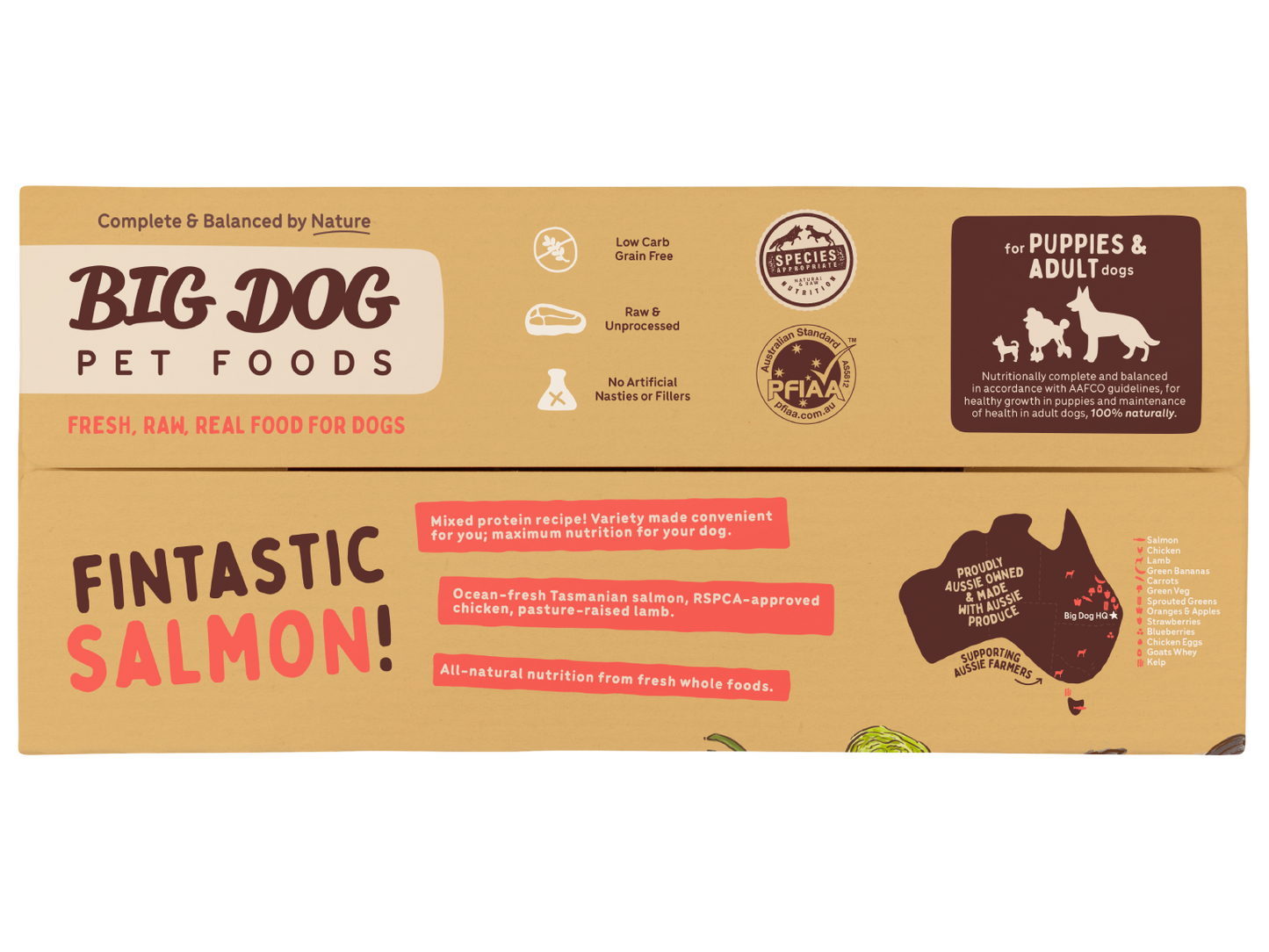 Big Dog Barf Tassie Salmon Raw Diet
