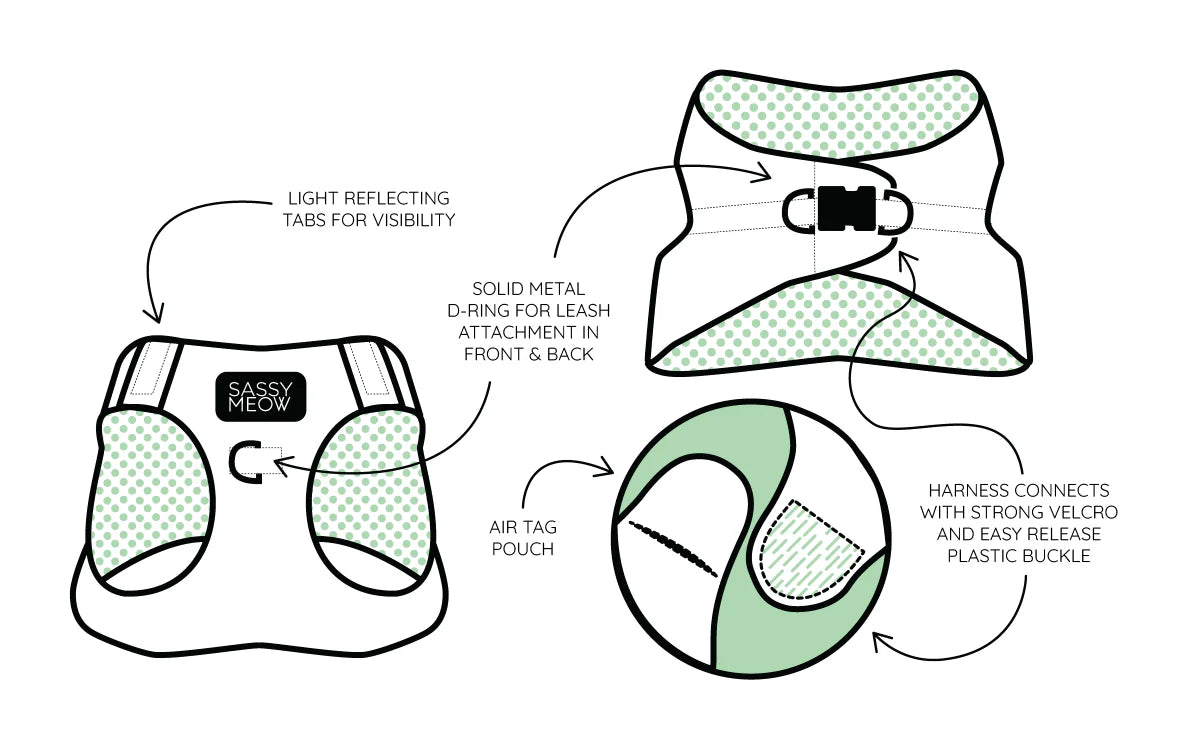 Neon Fright Harness (For Cats)
