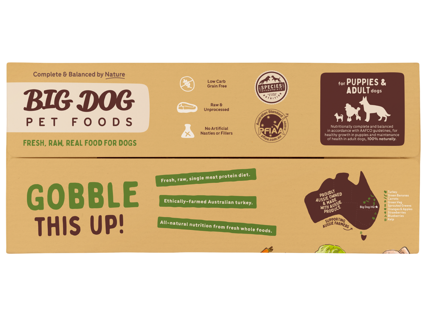 Big Dog Barf Turkey Raw Diet