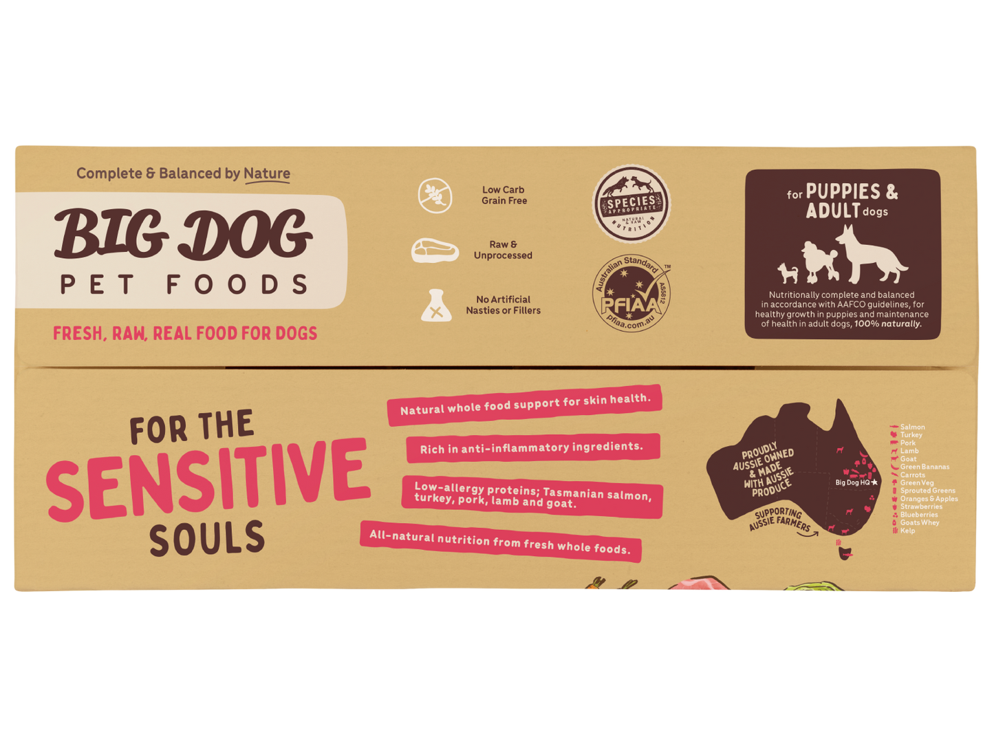 Big Dog Barf Sensitive Skin Raw Diet